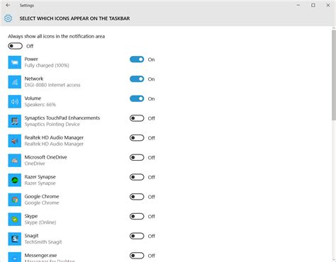 Customize Windows 11 Taskbar Notification Area Device