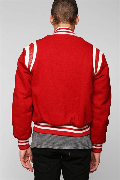 Urban Outfitters Vintage Red Varsity Jacket For Men Lyst