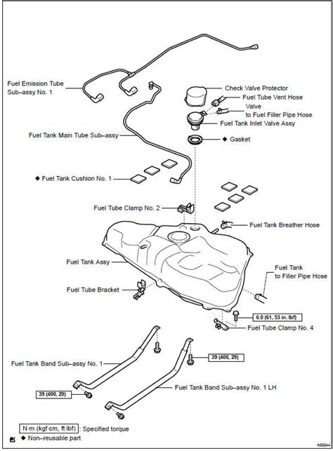 Toyota Corolla Repair Manual Components Fuel Tank Assy Fuel