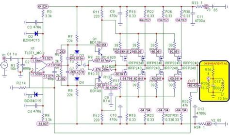 Functional schematic diagram product features ·. IRFP240 IRFP9240 Mosfet 400W Amplifier Circuit | Amplificador de audio, Esquemas electrónicos ...