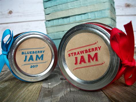 Custom Retro Kraft Canning Labels For Home Preserved Food In Jars