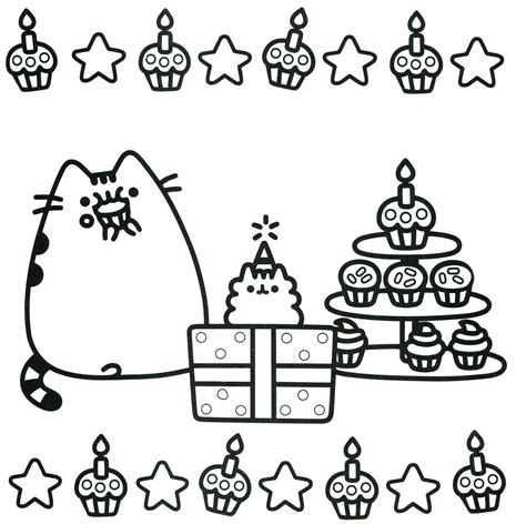 Pusheen Coloring Book Pages Cat Coloring Pages For Adults Best