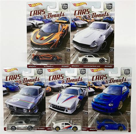 Hot Wheels Car Culture Cars And Donuts Set Of 5 Real Rider