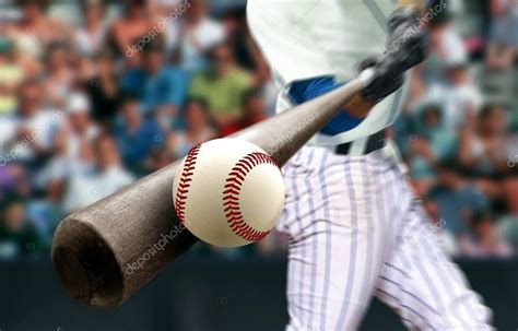 Baseball Player Hitting Ball Bat Close Stock Photo Ad Hitting