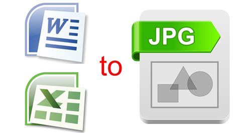 How To Convert Word And Excel To Jpeg Youtube