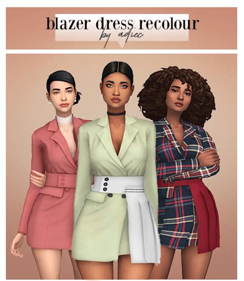 Blazer Dress By Rona Sims Recolour 1000 Followers T Part 23