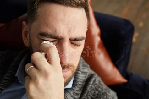 Sad Man Crying Stock Photo Image Of Illness Worried 182801084