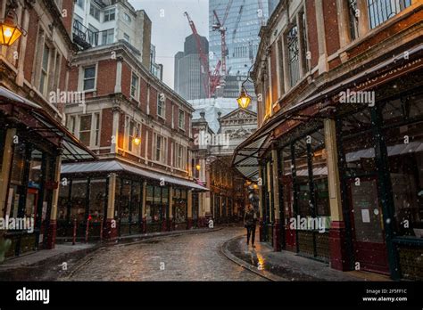 Leadenhall Market In The City Of London Stands Deserted During The