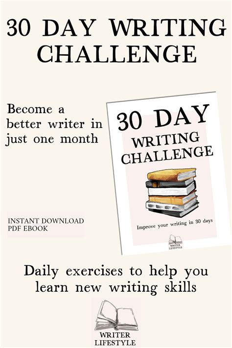 30 Day Writing Challenge With Daily Creative Writing Prompts Etsy