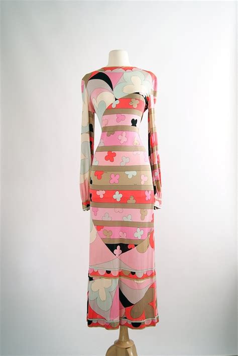 vintage 1960s emilio pucci silk jersey gown 1960s pucci