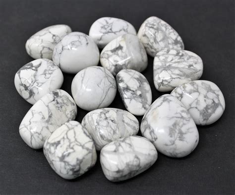 White Howlite Tumbled Stones Choose How Many Pieces A Grade