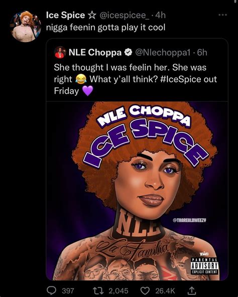 i m dead 😭😭😭😭😭😭😭 nle choppa with another l lmfao getting dubbed by ice spice is crazy 😭 this