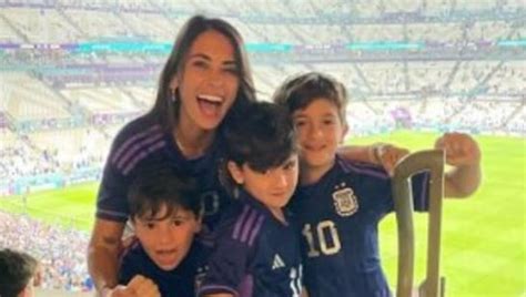Messis Wife Celebrates Argentinas Fifa World Cup Semis Win With Sons