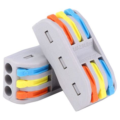 20pcs Lever Nut Wire Connector Box11~28awg Pct 2 3 Electric Cable Wire