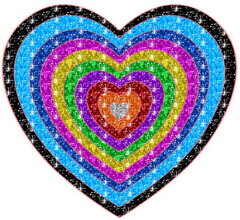 Rainbow Glittering Heart Glitter Png Glitter Graphics Glitter Lips