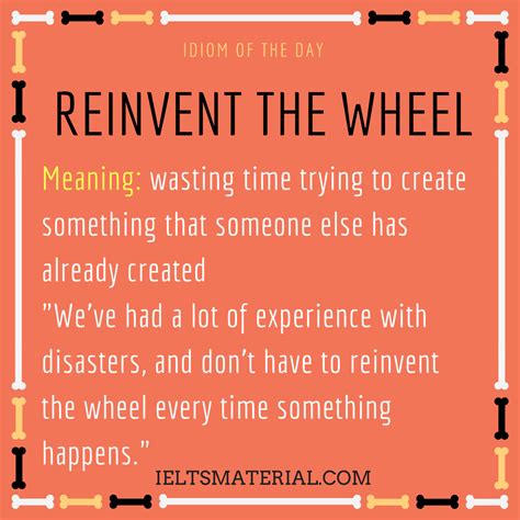 Reinvent The Wheel Idiom Of The Day For Ielts Speaking