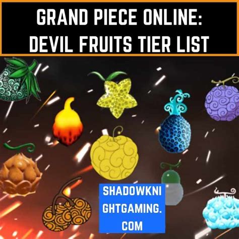 Grand Piece Online Devil Fruits Tier List October Best Devil Fruits