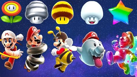 Super Mario Galaxy 2 All Mario And Yoshi Power Ups Youtube