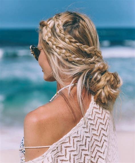 pin on beach hair