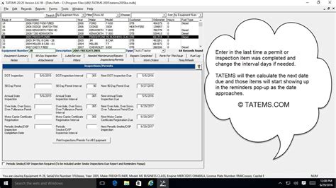 Inspections And Permits Tracking Tatems Fleet Maintenance Software