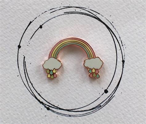 Rainbow Enamel Pin Rainbow Pin Badge Rainbow Brooch Rainbow Etsy