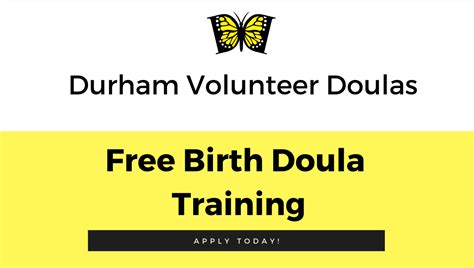 we are hosting a community birth durham volunteer doulas