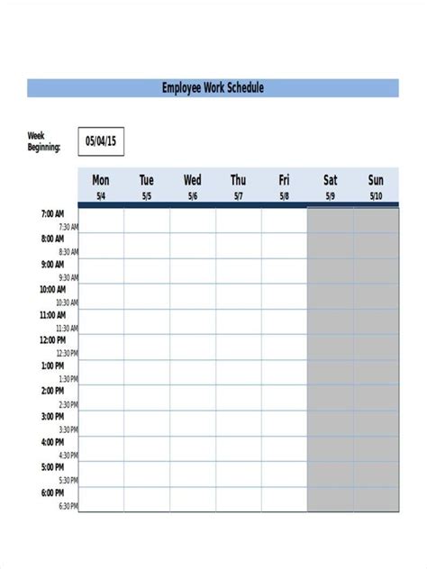 12 Hour Shift Schedule Template For Several Circumstances You Can