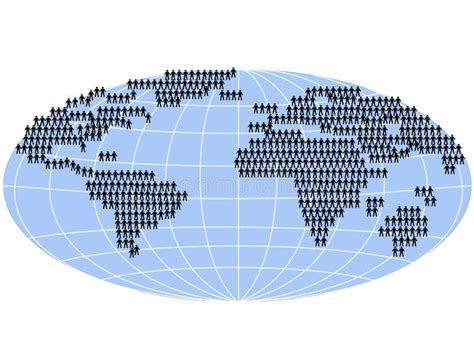 People Standing On World Map Stock Vector Illustration Of Networking