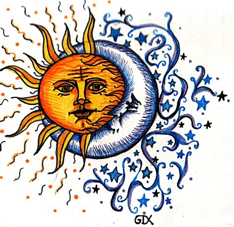 Sun Moon Tattoo By Faerone On Deviantart