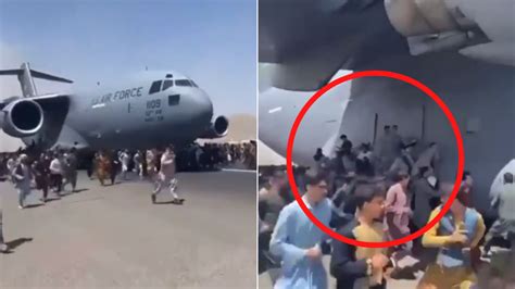 Tragic Scenes As Afghans Fall From Plane While Attempting To Flee Kabul