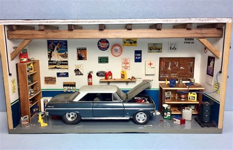118 Scale Garage Diorama 20w X 11h X 55d Etsy