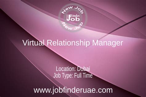 Virtual Relationship Manager Job Finder Uae