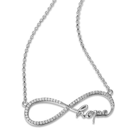 Cursive Infinity Hope Necklace Elle Time And Jewelry
