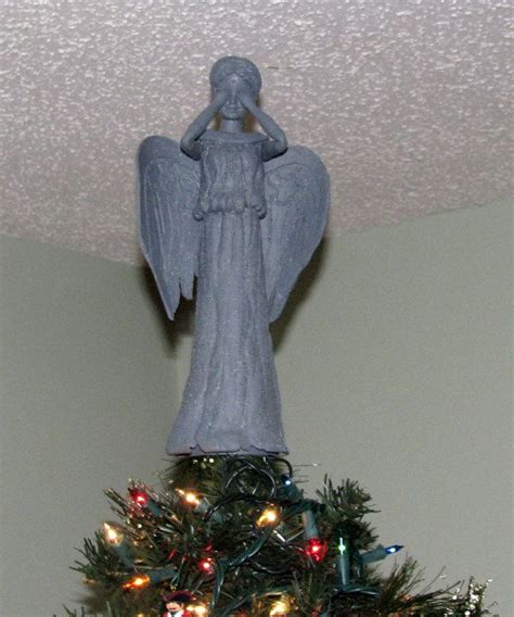 Doctor Who Weeping Angel Statuesque Figure Tree Topper Clay Etsy