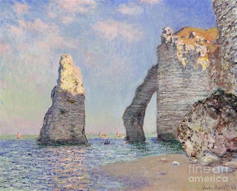 The Cliffs At Etretat Painting By Claude Monet Pixels Merch