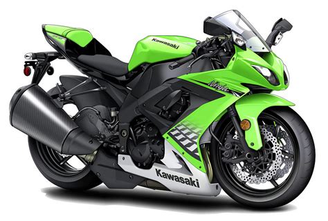 Kawasaki Ninja Racing Green Motorcycle Digital Art By Maddmax Fine