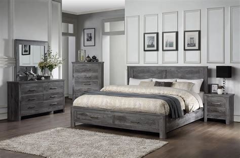 Vidalia Storage Rustic Gray Oak Bedroom Set Kfrooms