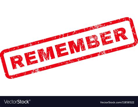 Remember Rubber Stamp Royalty Free Vector Image