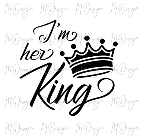 His Queen Her King Svg Cutting Files For Cricut Silhouette Etsy