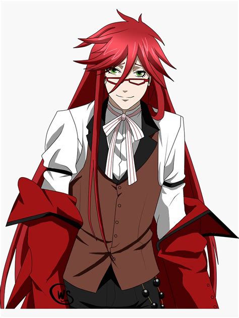 grell sutcliff sticker by wolvensorceress redbubble