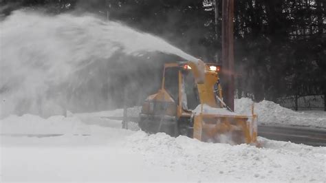 Video Sidewalk Snow Plow Machine At Work