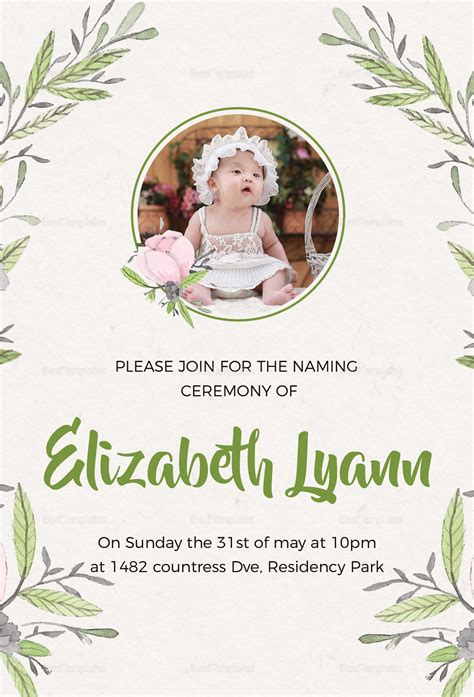 Preview and download the hd video invitation to share via whatsapp. Heartfelt Baby Naming Ceremony Invitation Design Template ...