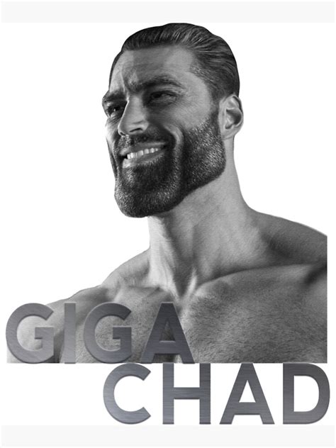 Giga Chad Art Print For Sale By Hitthebalances Redbubble