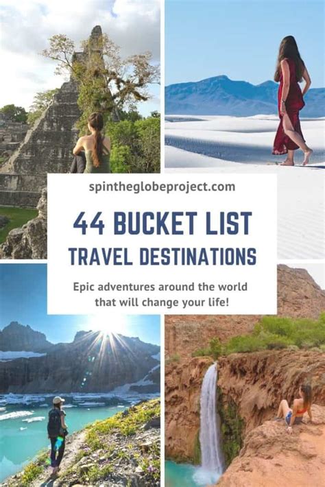 travel bucket list 44 epic destinations and adventures around the world — spin the globe project