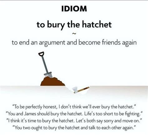 To Bury The Hatchet Idioms Learn English English Idioms