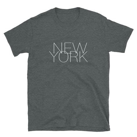 New York Short Sleeve Unisex T Shirt White Etsy