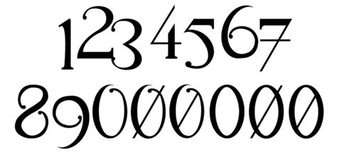 Serif Font Numerals By Weegraphicsman On Deviantart