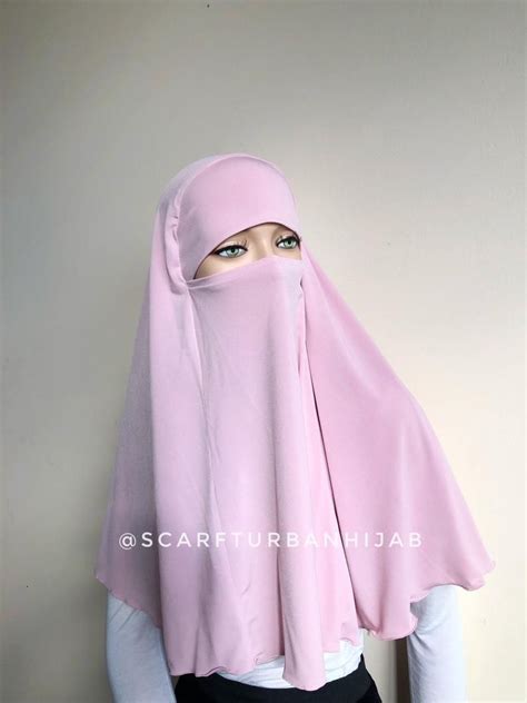 Transformer Blush Pink Hijab Niqab Ready To Wear Traditional Etsy Pink Hijab Niqab Hijab Niqab