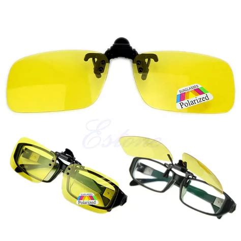 telly hd night vision clip on driving glasses sunglasses for day and night hd vision night