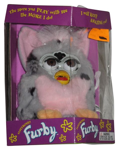 Furby Tiger Electronics 1998 Interactive Talking Toy Gray W Pink